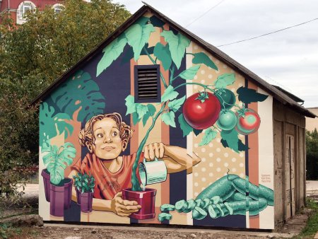 Расписные фасады домов