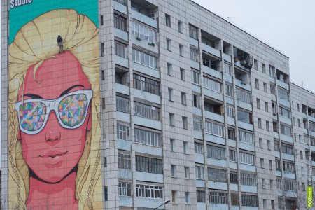 Стрит арт зданий Перми