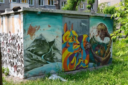 Граффити на гараже