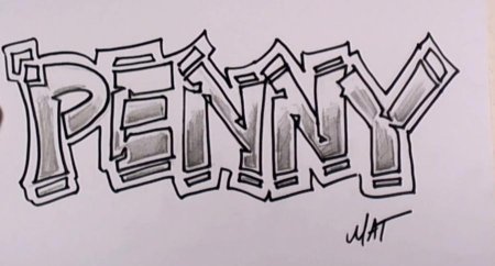 Объемные надписи маркером