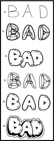 Граффити на бумаге для начинающих