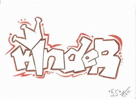 Лёгкие граффити для новичков на бумаге