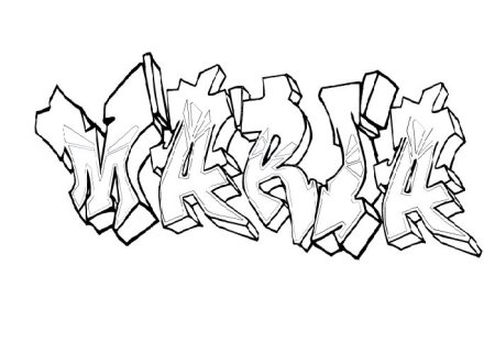 Рисунки карандашом граффити