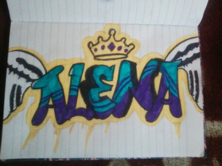 Имя алёна в граффити