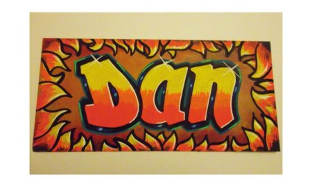 Имя Данил в стиле граффити