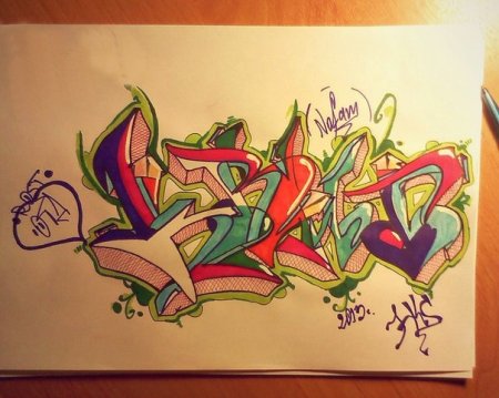 Рисунки из граффити для школы