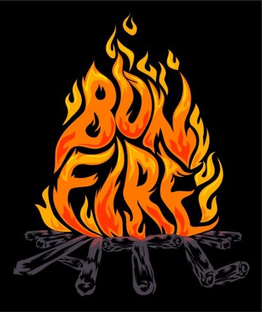 Надпись пламя