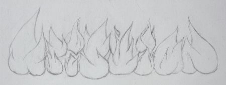 Пламя рисунок карандашом