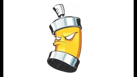 Мультяшный баллончик с краской