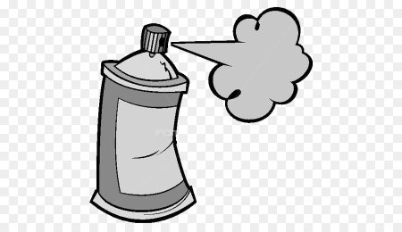 Мультяшный баллончик с краской