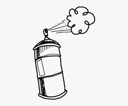 Баллончик с краской арт