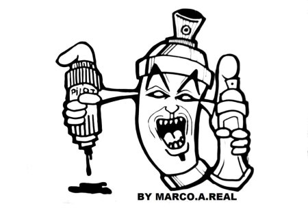 Граффити баллончик рисунок