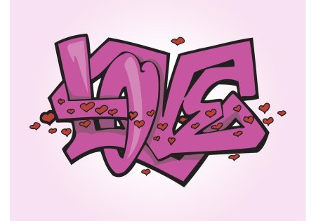 Love в стиле граффити
