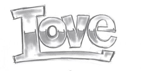 Объемные надписи на бумаге