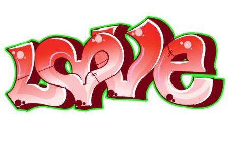 Слово любовь граффити