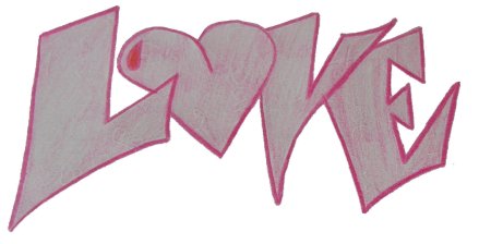 Объемная надпись Love рисунок