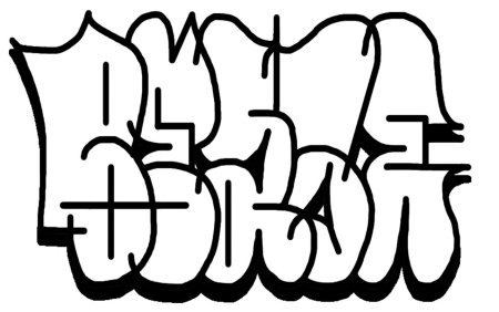 Граффити алфавит Throw up