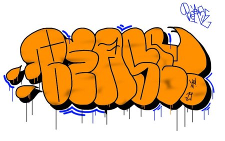 Граффити стиль Throw up