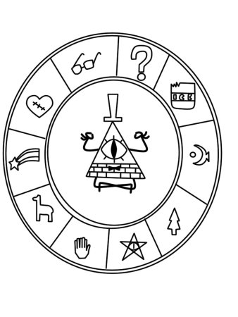 Раскраски антистресс Гравити Фолз