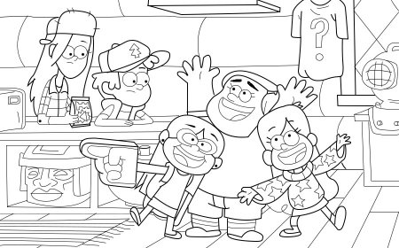 Раскраски для девочек Гравити Фолз а4