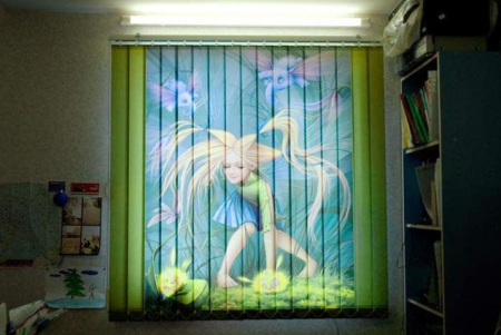 Горизонтальные жалюзи с рисунком