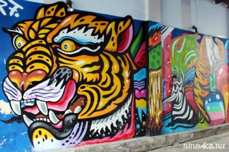 Тигр граффити
