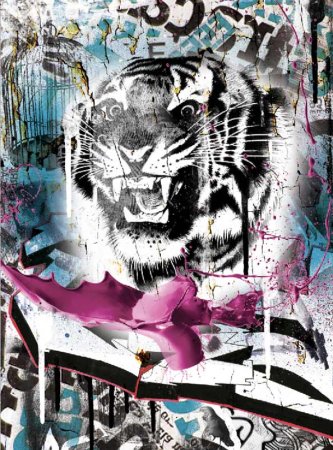 Тигр граффити