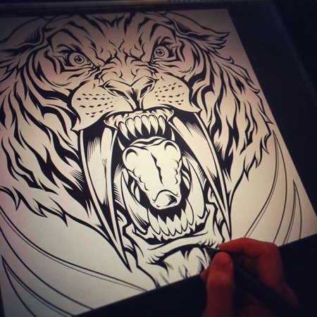 Тату Саблезубый тигр