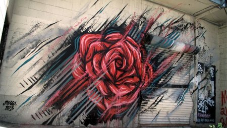 Граффити в виде цветов