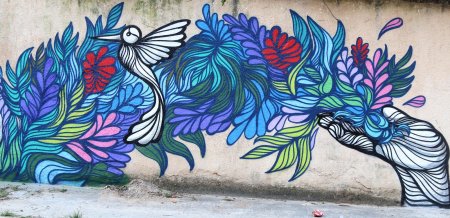 Рисунок цветов в стиле граффити