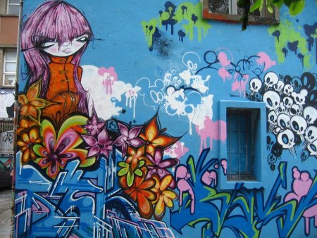 Граффити цветы на бумаге