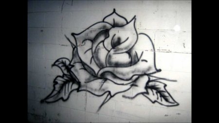 Граффити цветы на бумаге