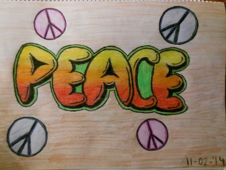 Граффити слова Peace