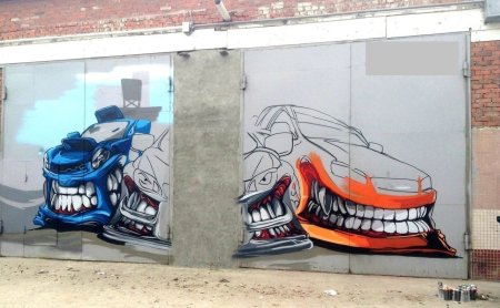 Роспись стен в гараже