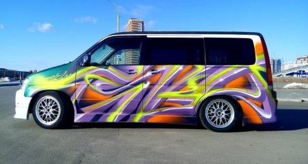 Аэрография на микроавтобусах
