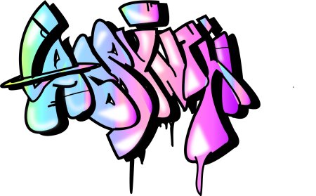 Граффити на белом фоне