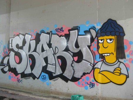 Надписи на стенах граффити