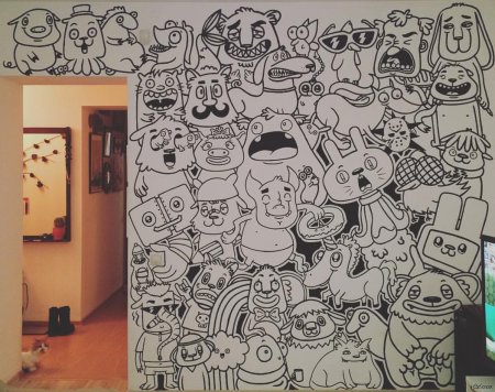 Рисунки на стену фломастером