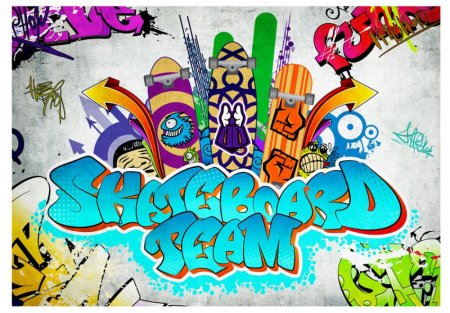 Скейтбордист граффити