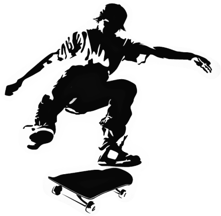 Силуэт скейтбордиста