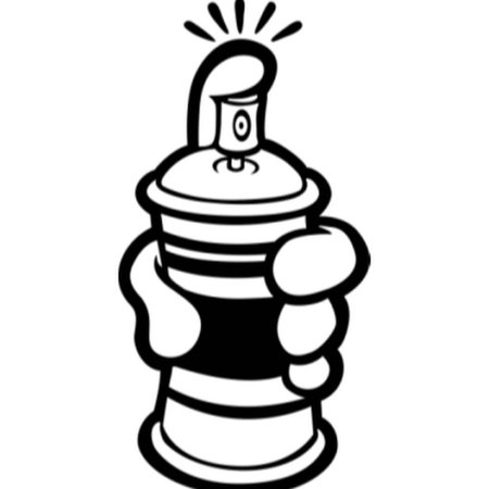 Мультяшный баллончик с краской