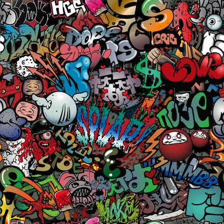 Принт в стиле граффити