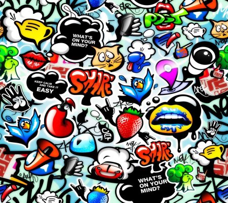 Принт в стиле граффити