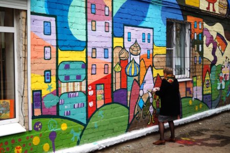 Разрисованные стены на улице