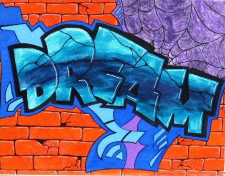 Графические рисунки на стенах домов