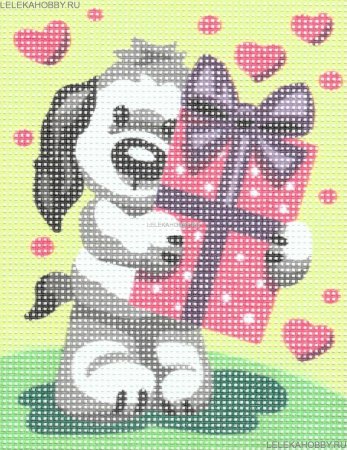 Канва для вышивания с рисунком collection d'Art тюлень 1018 15 х 15 см