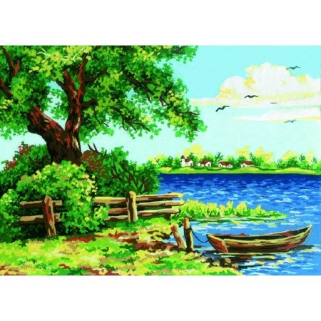 На берегу реки иллюстрации