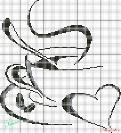 Вышивка крестом чашка кофе