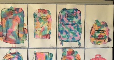 Рисование акрилом на рюкзак