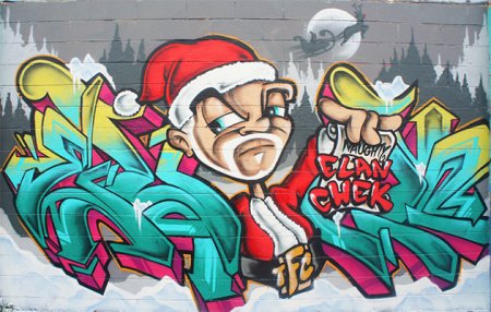 Снеговик граффити